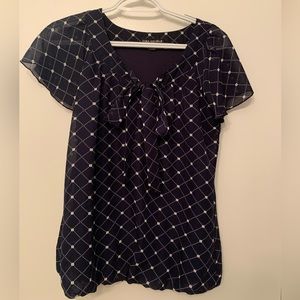 Blue checkered blouse